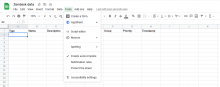Creating a Google App to receive data and add it to a Google Sheet
